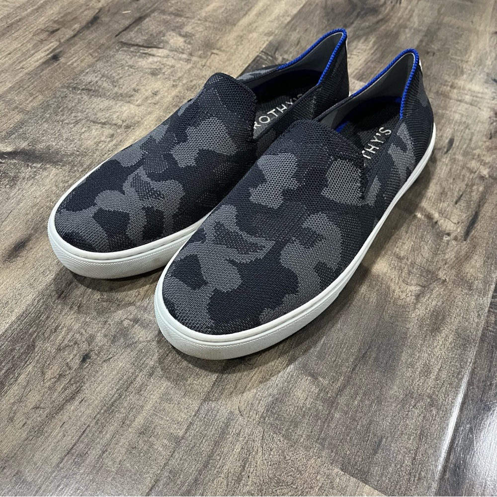 Rothy's Original Camo Slip on Sneakers Size 9